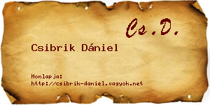 Csibrik Dániel névjegykártya